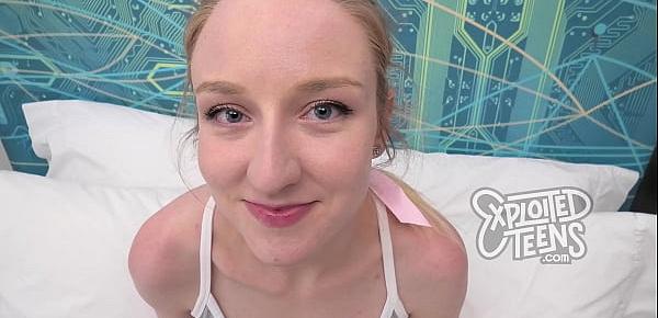  Wholesome blonde amateur makes her first porn